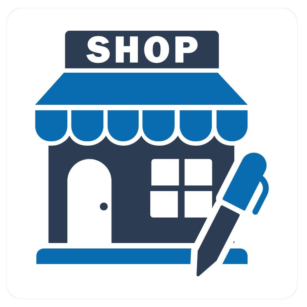 Calling Store and call icon concept vector