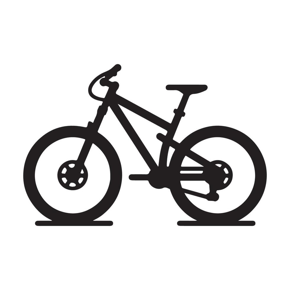 Bicycle silhouette with white background vector