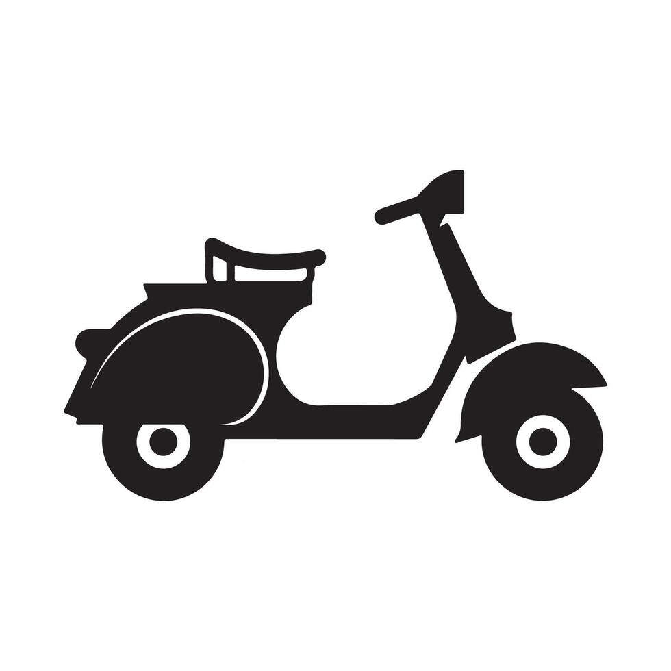 Scooter art silhouette vector