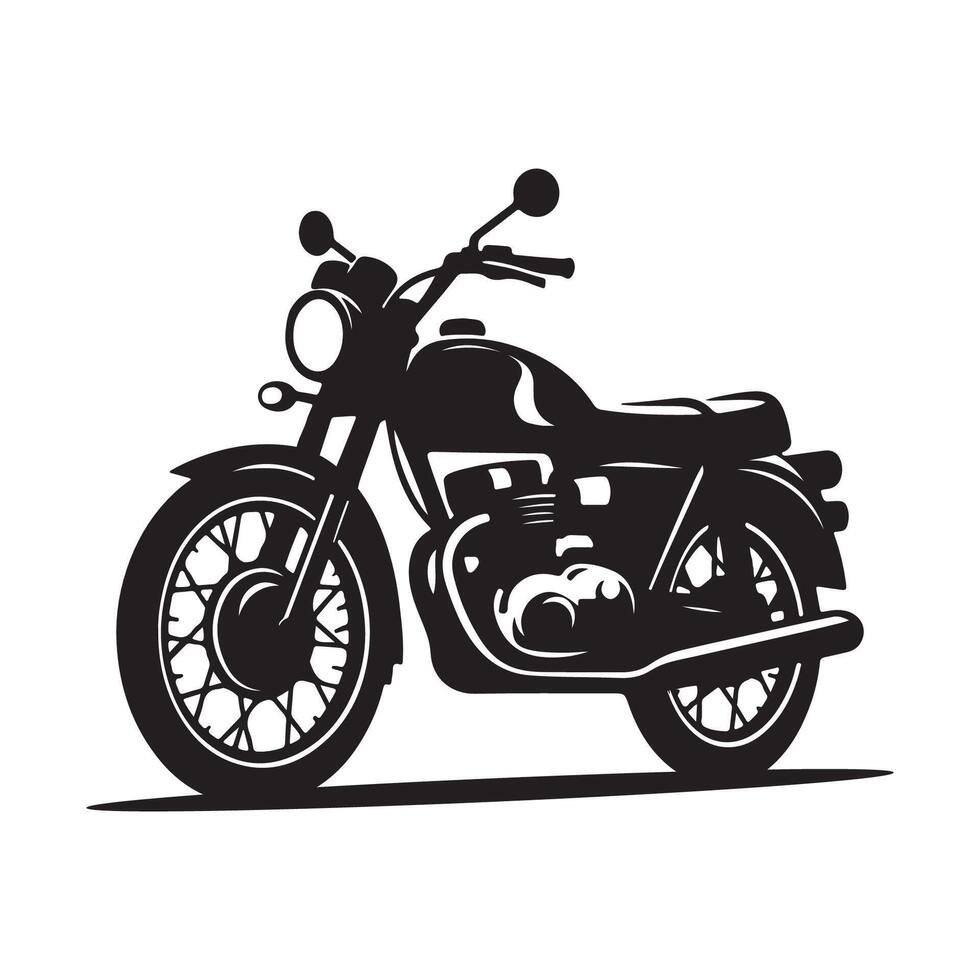 Artistic motorbike silhouette with white background vector