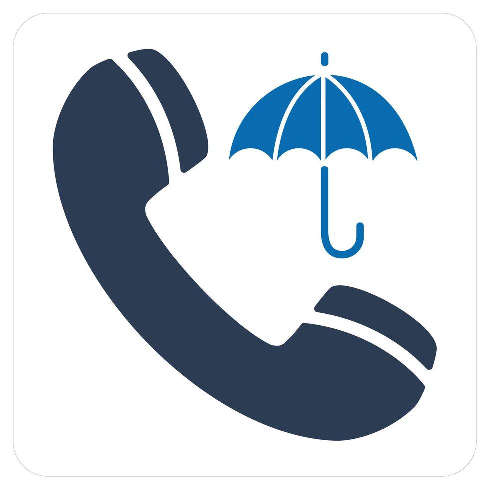Call Insurance and calling icon concept vector