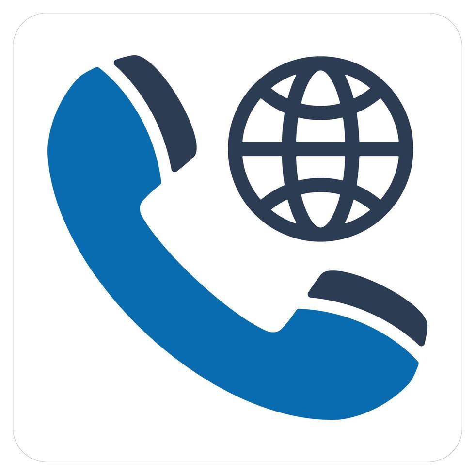 International Call and calling icon concept vector