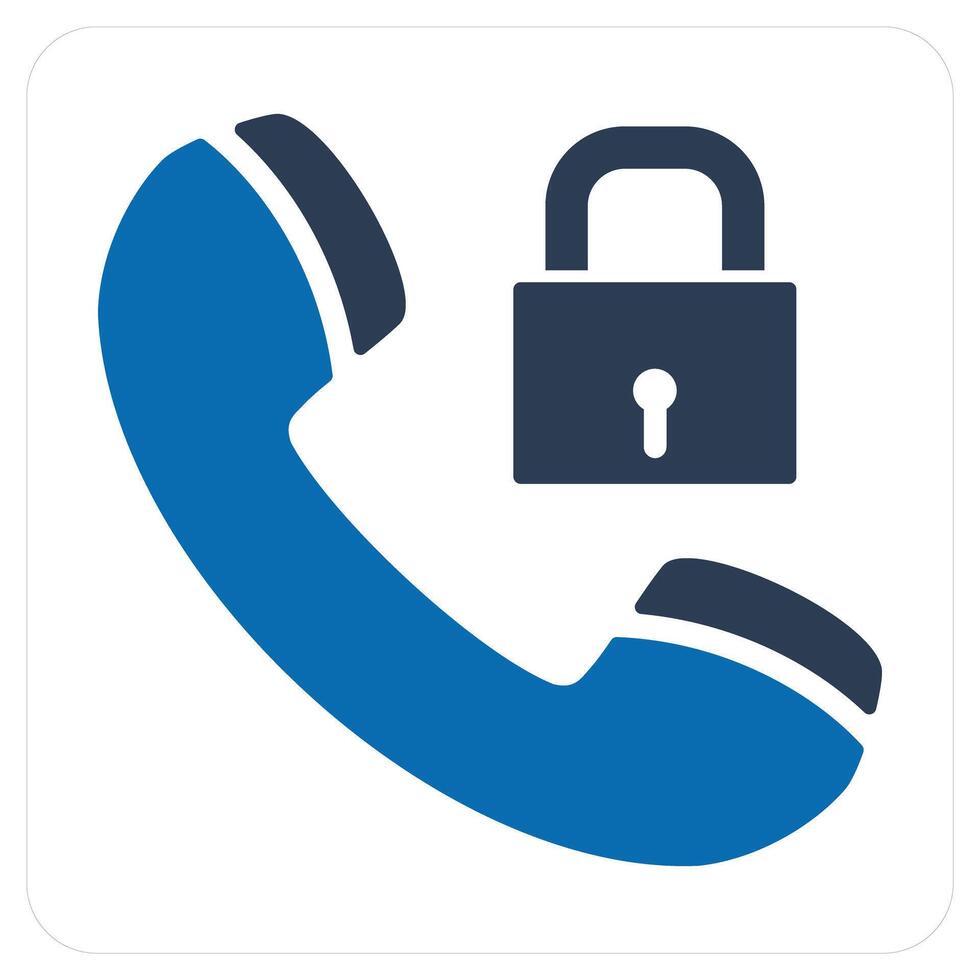 Call Protection and calling icon concept vector