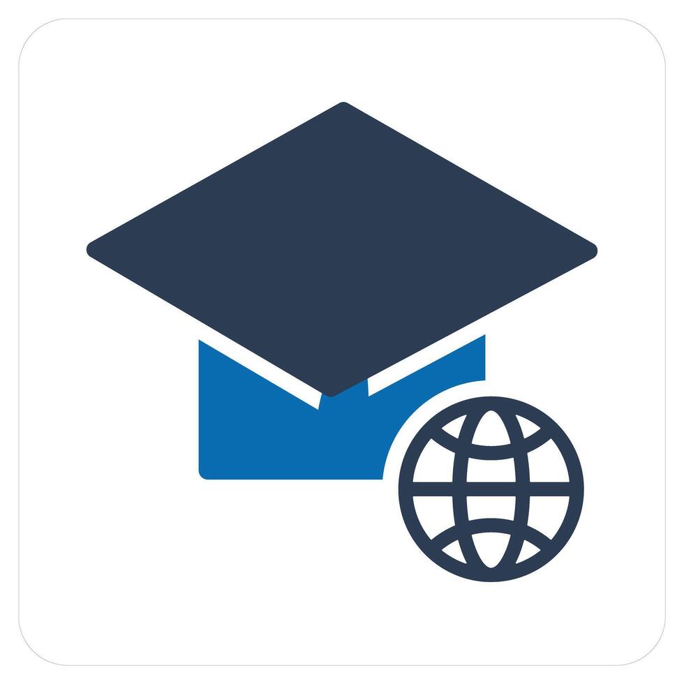 Global Study and education icon concept vector