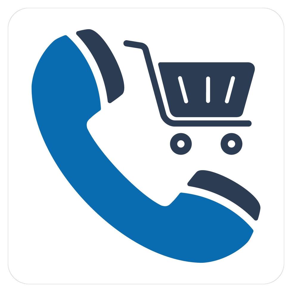 Shopping Call and calling icon concept vector