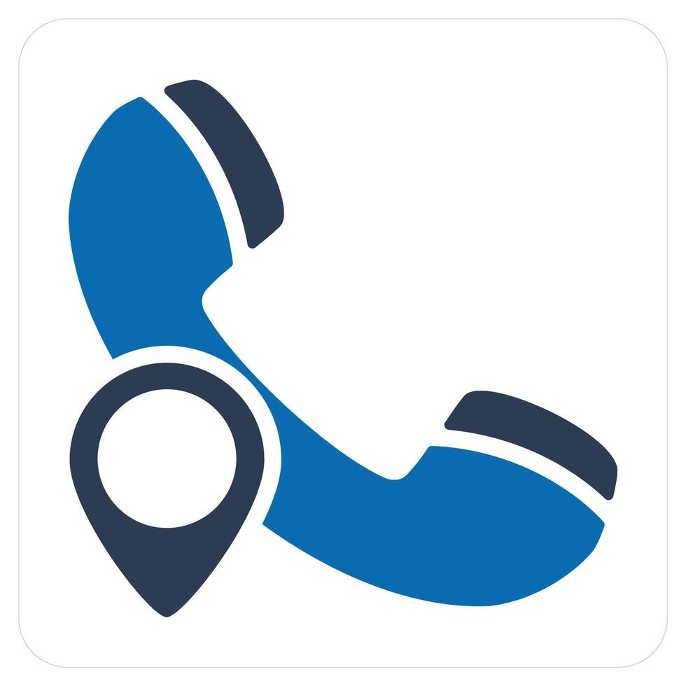 Call Location and calling icon concept vector