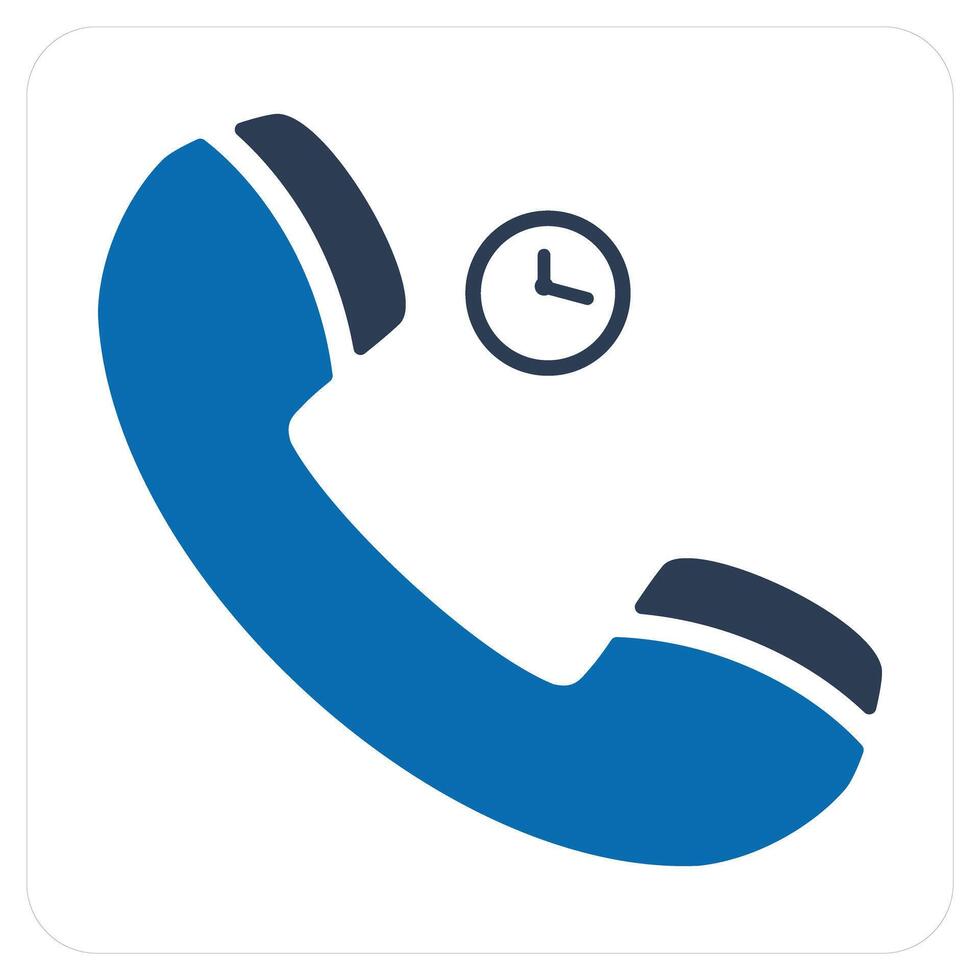 Call Time and calling icon concept vector