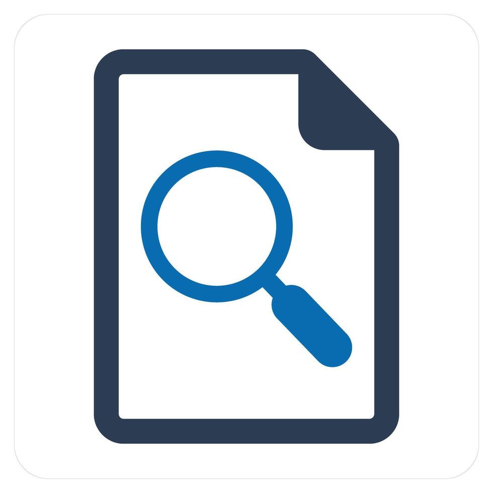Search Page and find icon concept vector