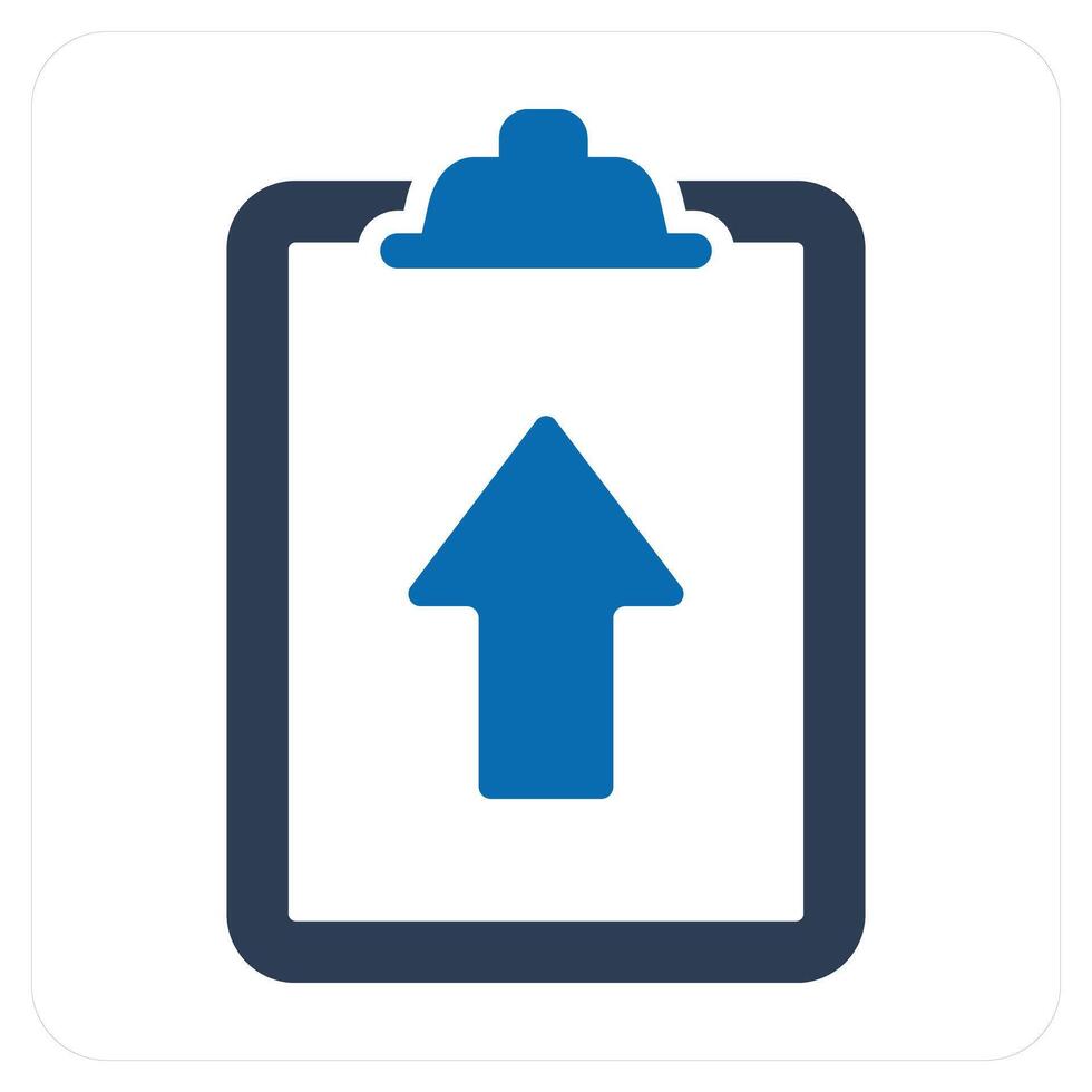 Upload Page and arrow icon concept vector