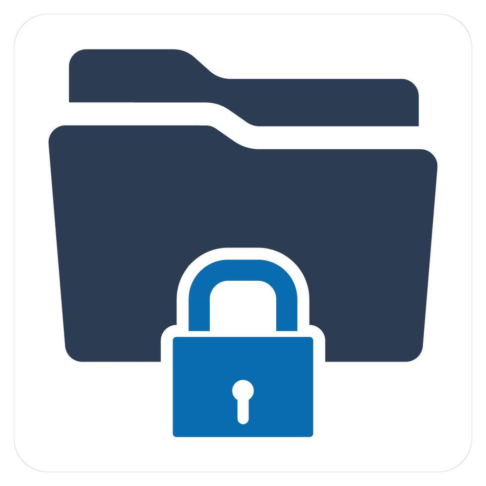 Folder Security and folder lock icon concept vector