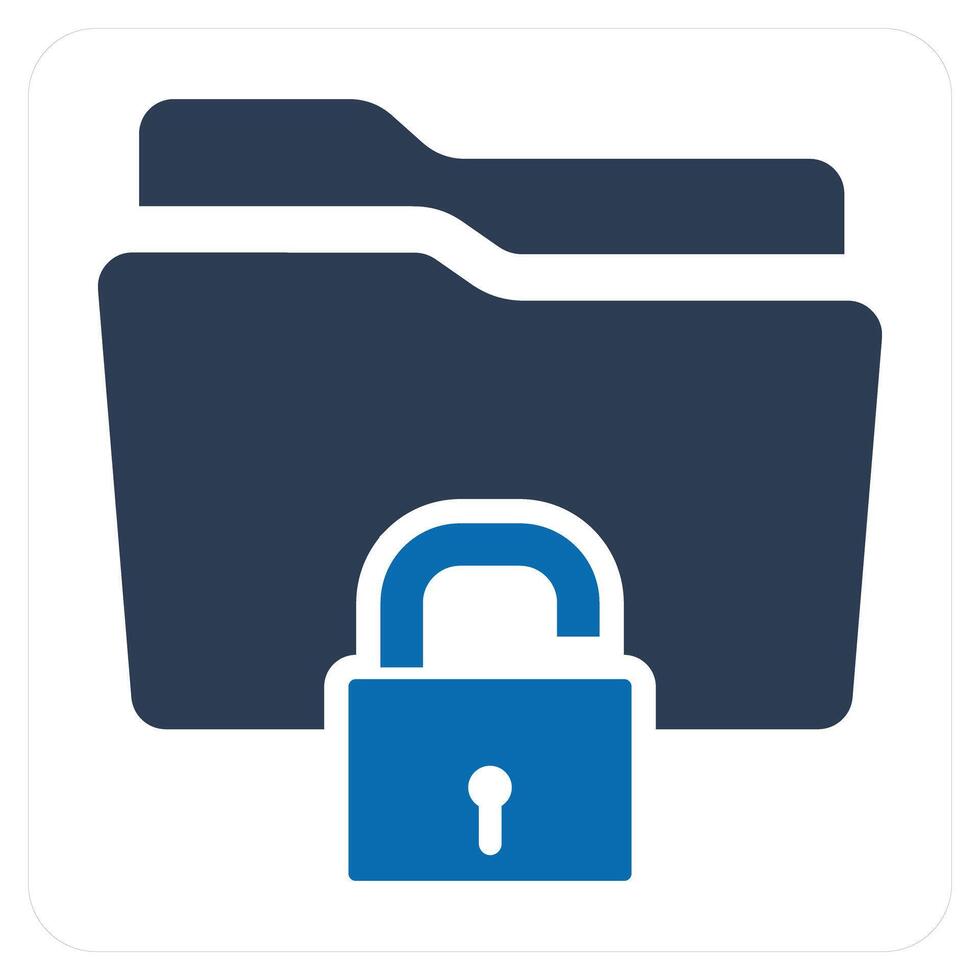 Folder Security and folder lock icon concept vector