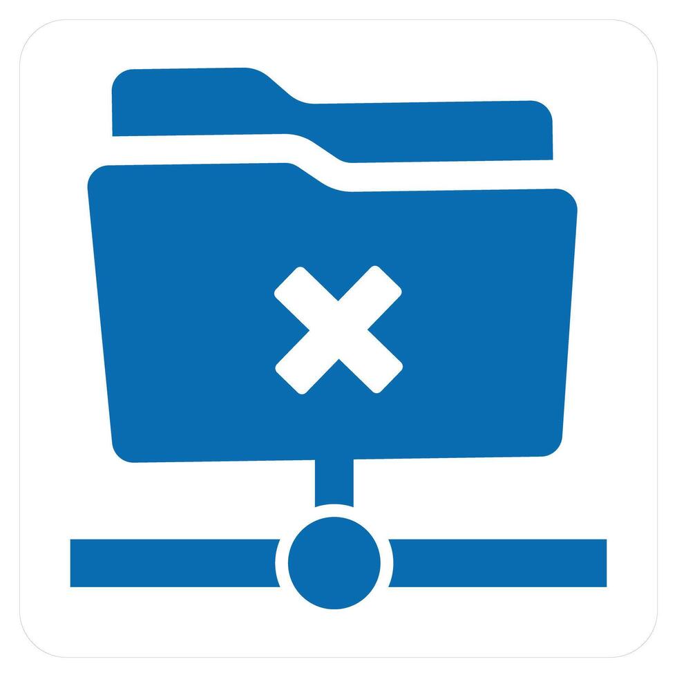 Wrong Folder and error icon concept vector