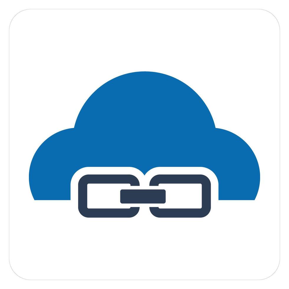 Link Cloud and database icon concept vector