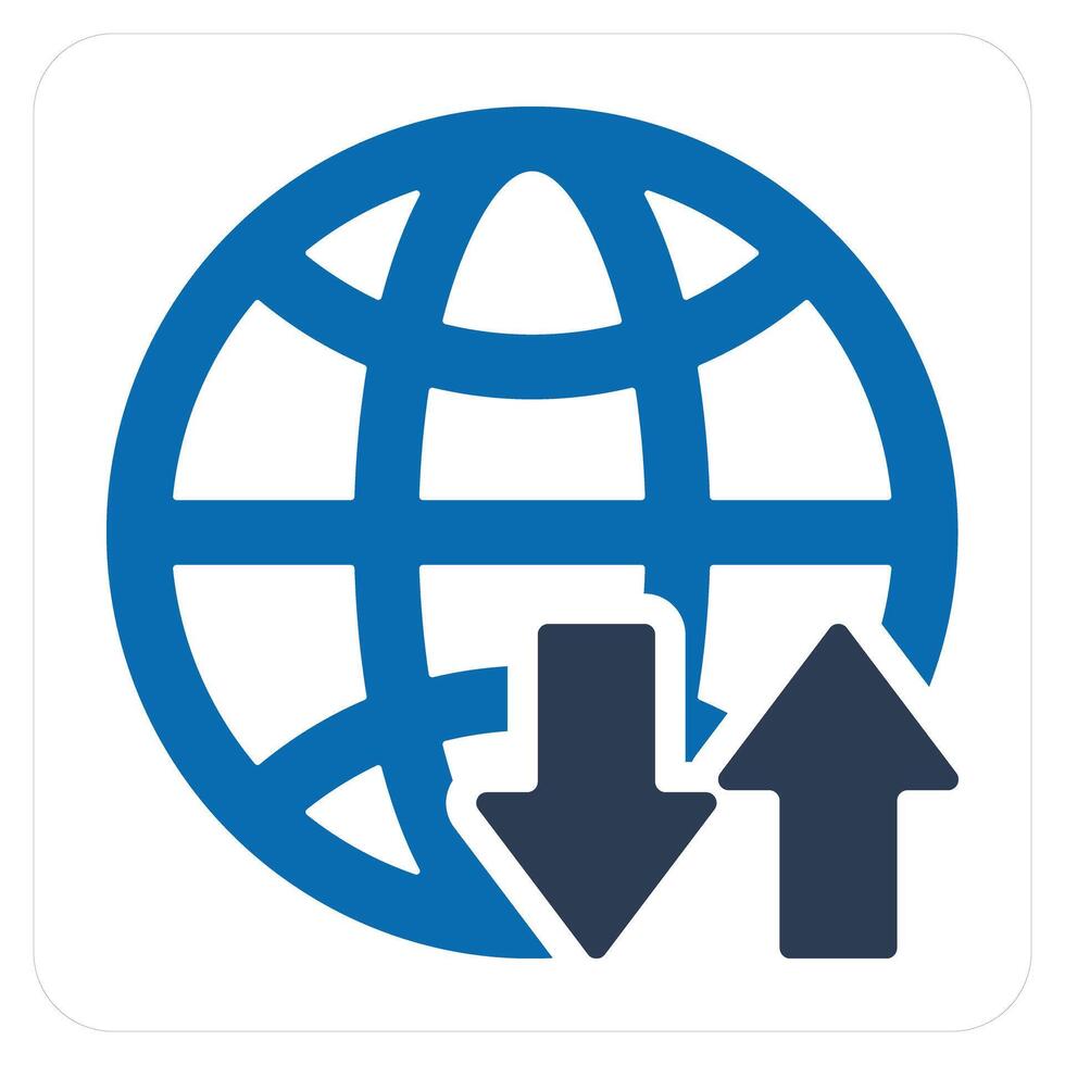 Global Synchronize and globe iocn concept vector
