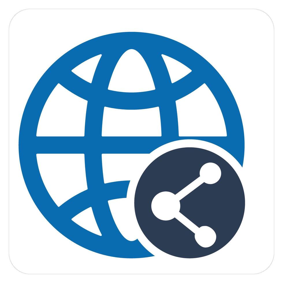 Global Share and transfer iocn concept vector