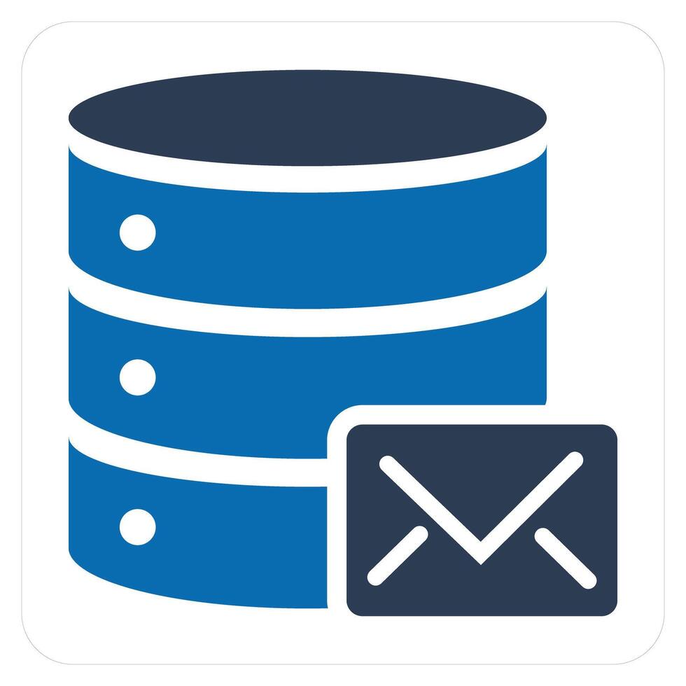 Server Message and database iocn concept vector