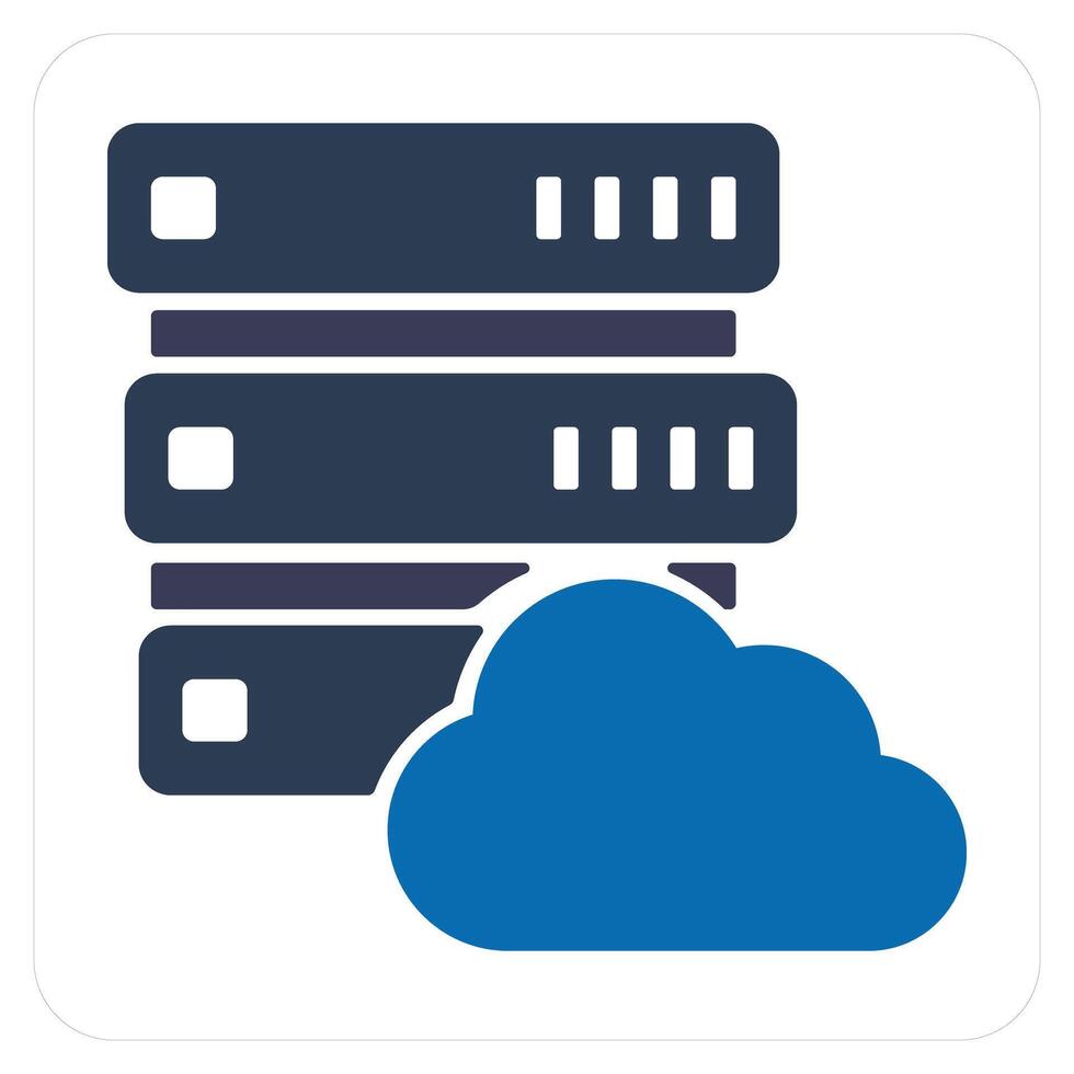 Cloud Server and hosting icon concept vector