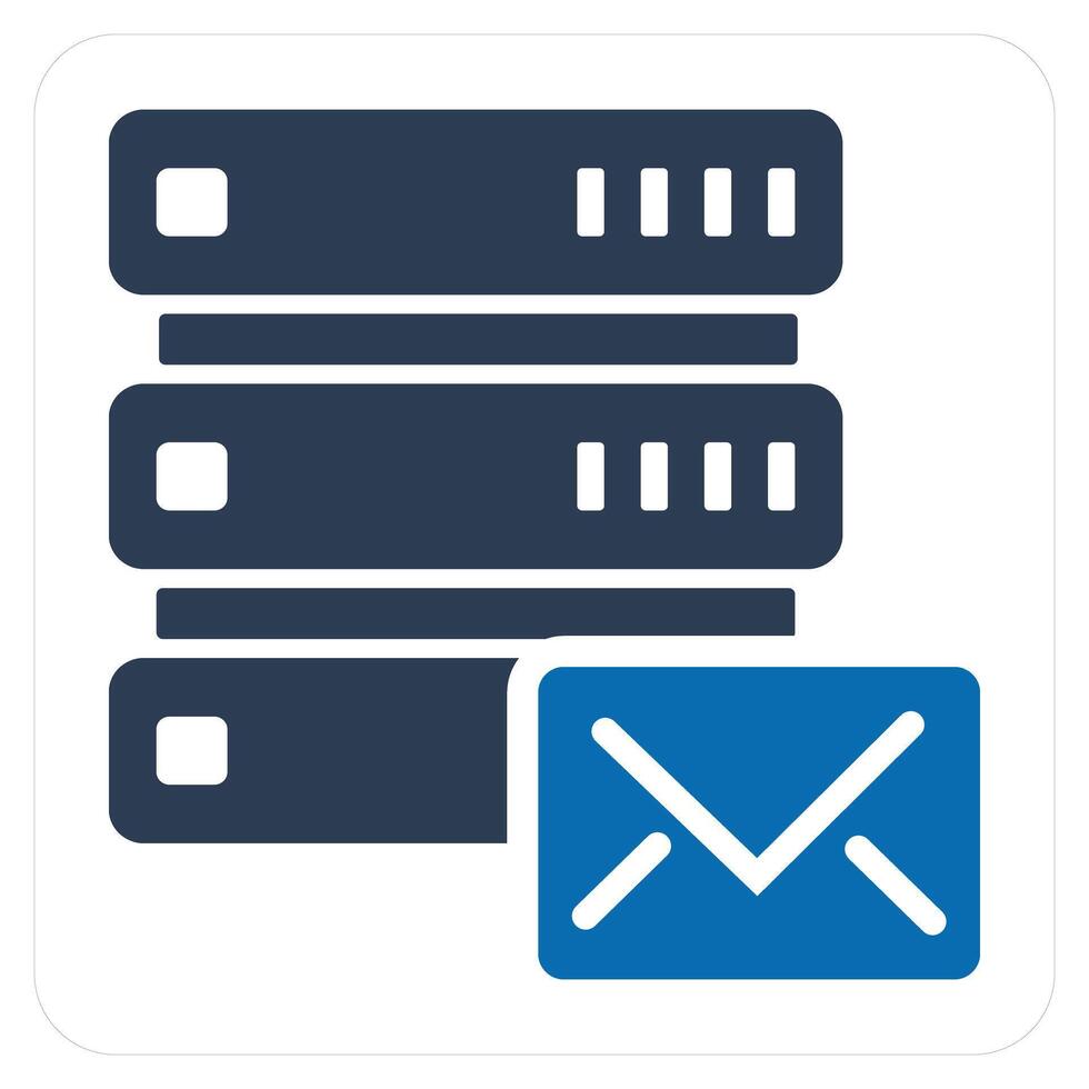 Server Message and database iocn concept vector