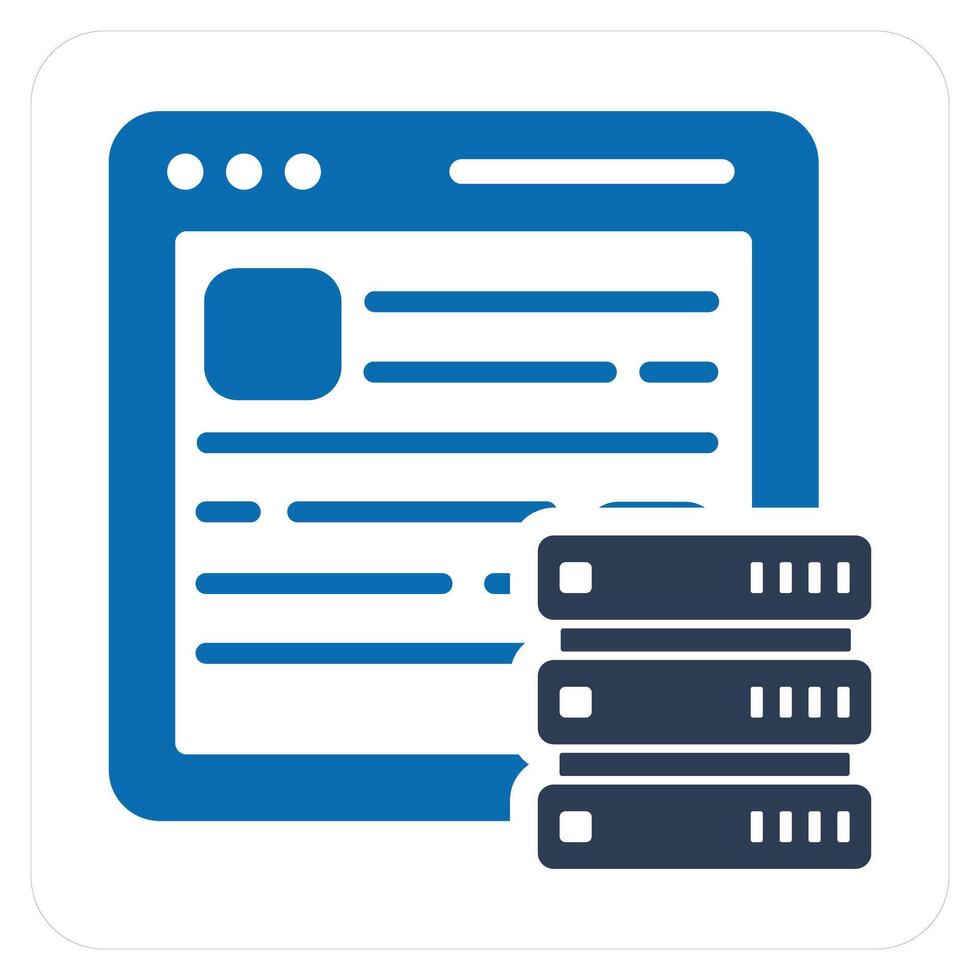 Hosting and server icon concept vector