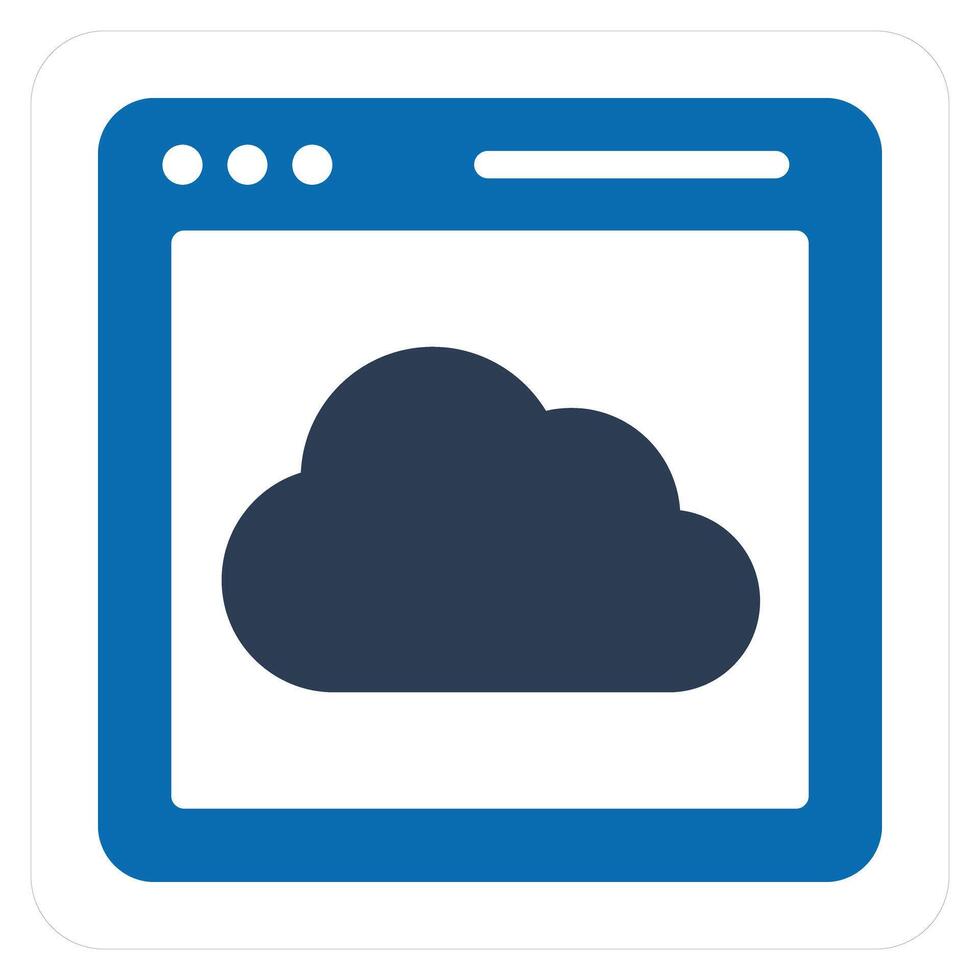 Cloud Webpage and web icon concept vector