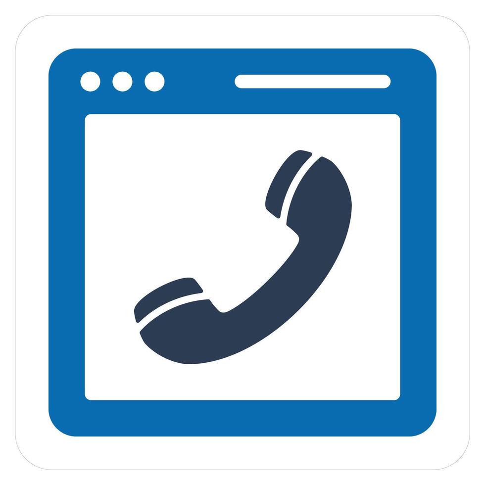 Online Call and call icon concept vector