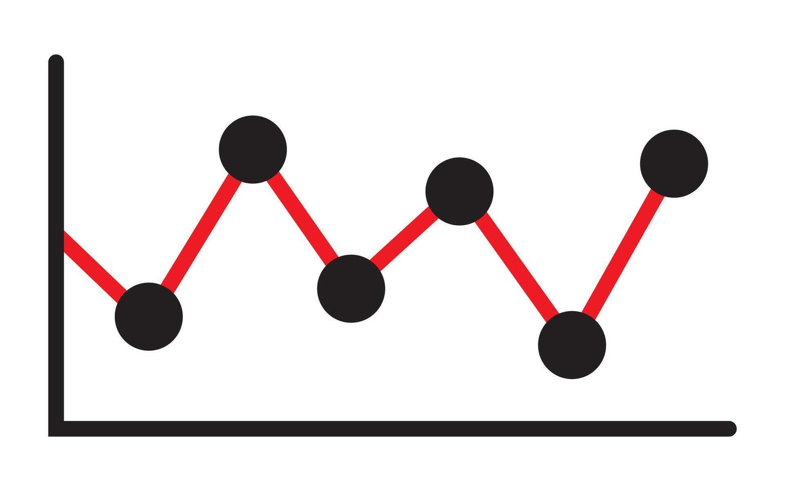 business data icon, simple line, profit and loss analitics vector