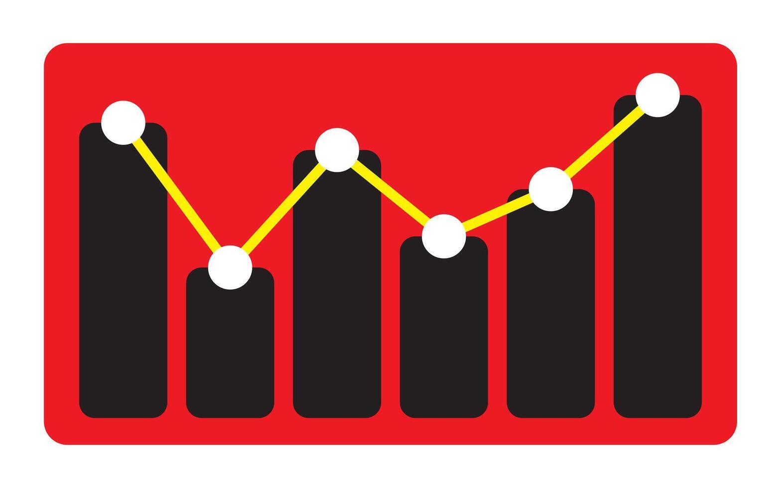 simple diagram icon. bar chart, profit and loss. Simple icon for websites, web design, mobile app, presentation or info graphics vector