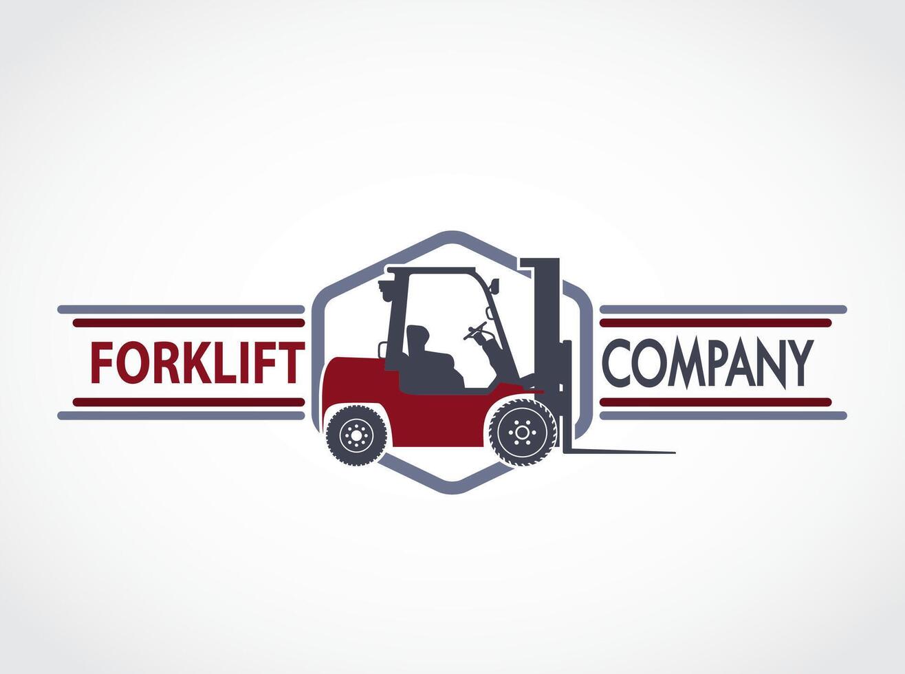 forklift logistic color logo design vector