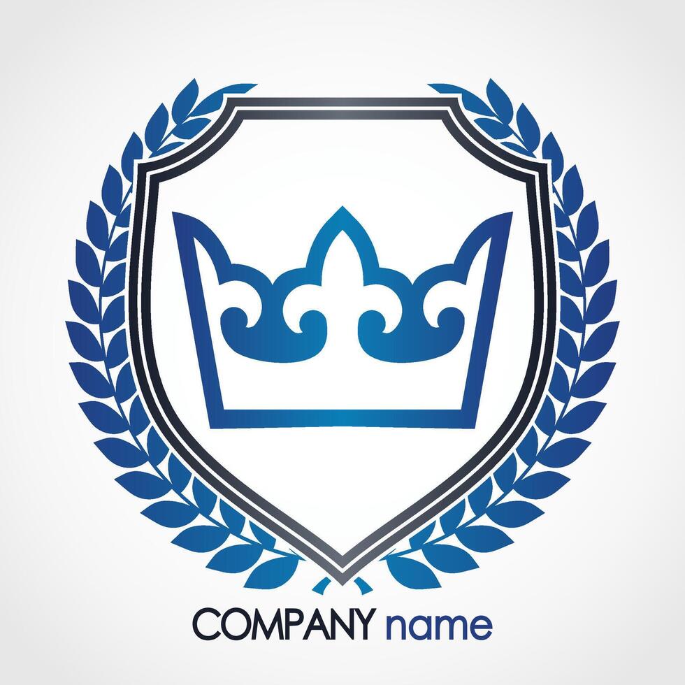 heraldry crown with laurel wreath vector