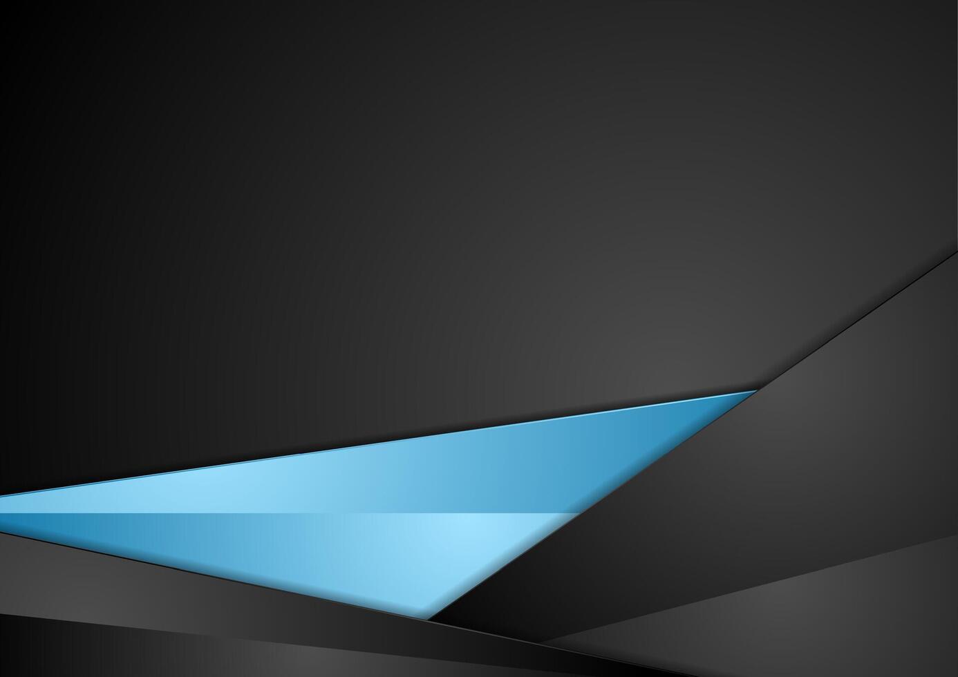 Abstract corporate blue black geometric background vector