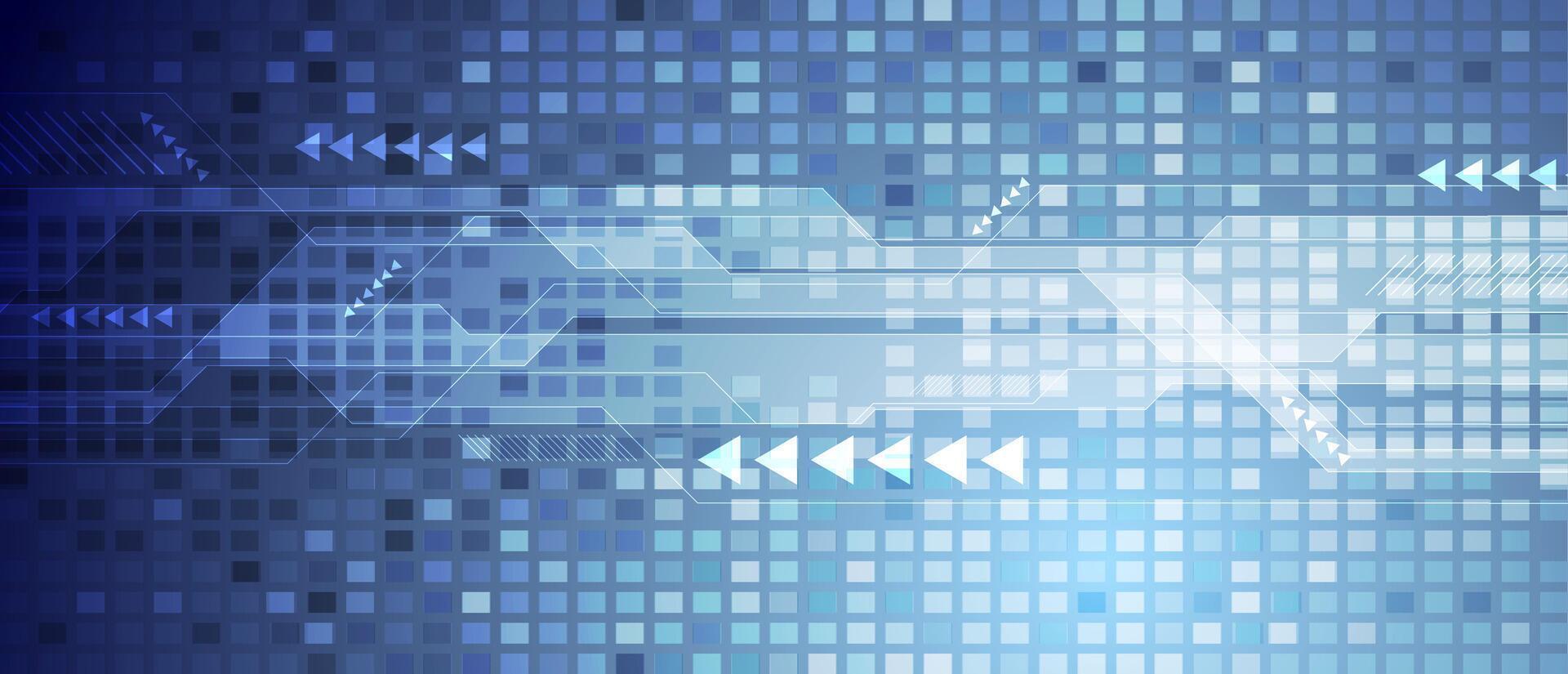 Blue abstract technology digital background vector