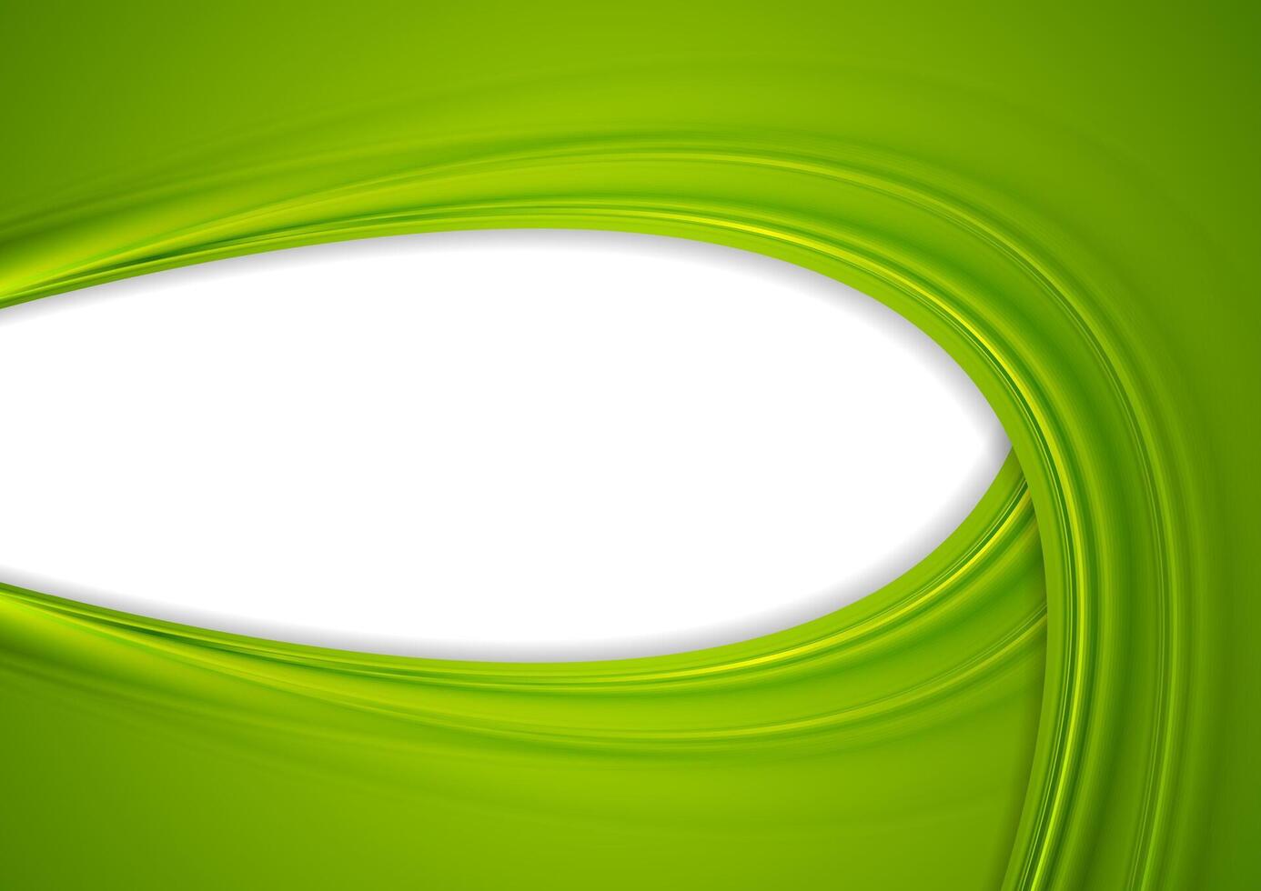 Green abstract smooth corporate waves background vector
