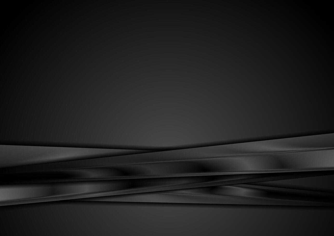 Abstract tech black glossy stripes background vector