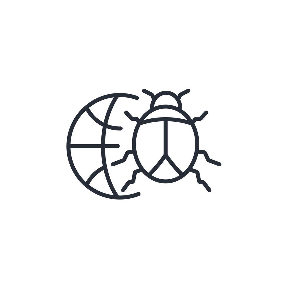 cockroach icon. .Editable stroke.linear style sign for use web design,logo.Symbol illustration. vector