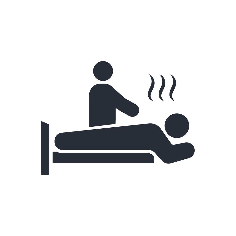 massage icon. .Editable stroke.linear style sign for use web design,logo.Symbol illustration. vector