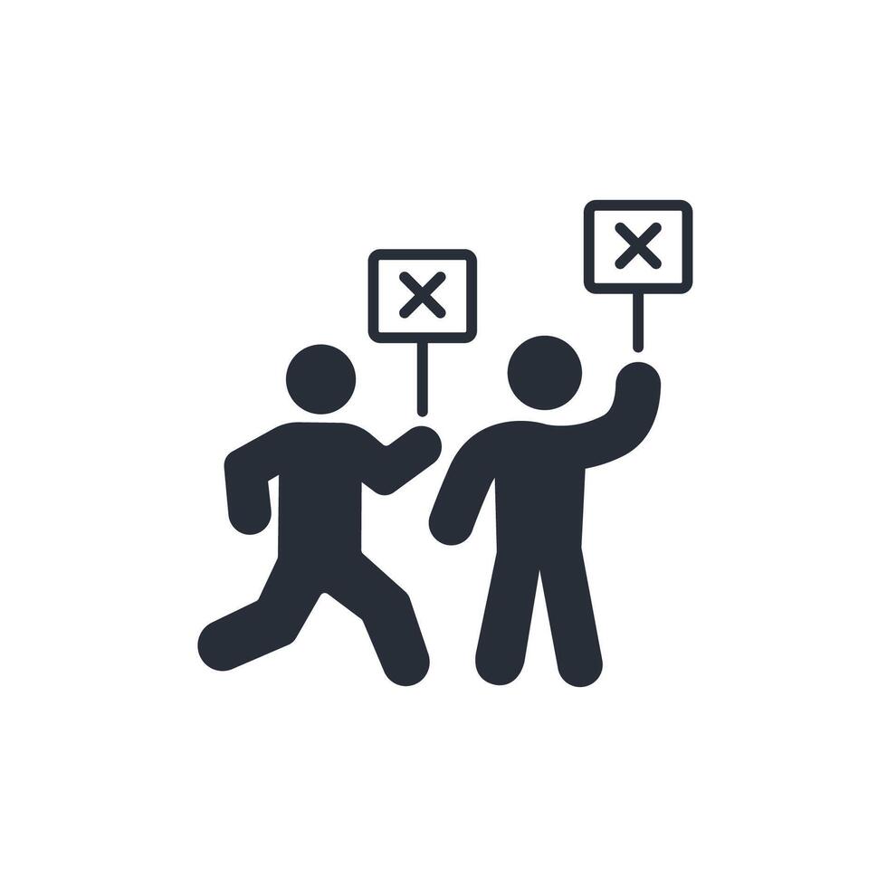 protest icon. .Editable stroke.linear style sign for use web design,logo.Symbol illustration. vector