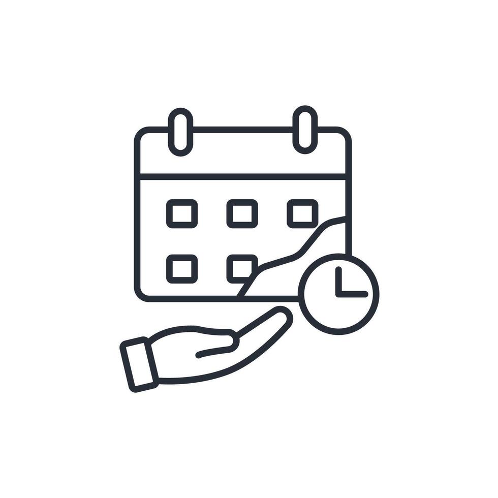 schedule icon. .Editable stroke.linear style sign for use web design,logo.Symbol illustration. vector