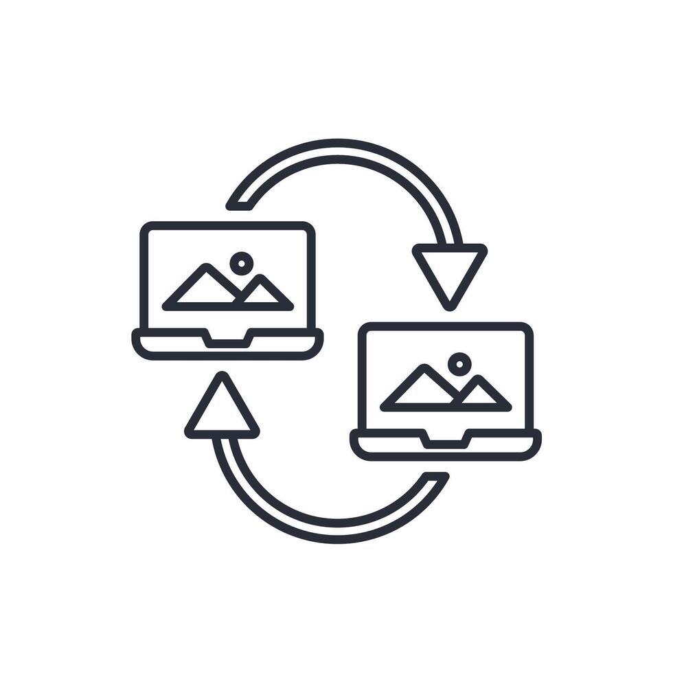 connection icon. .Editable stroke.linear style sign for use web design,logo.Symbol illustration. vector