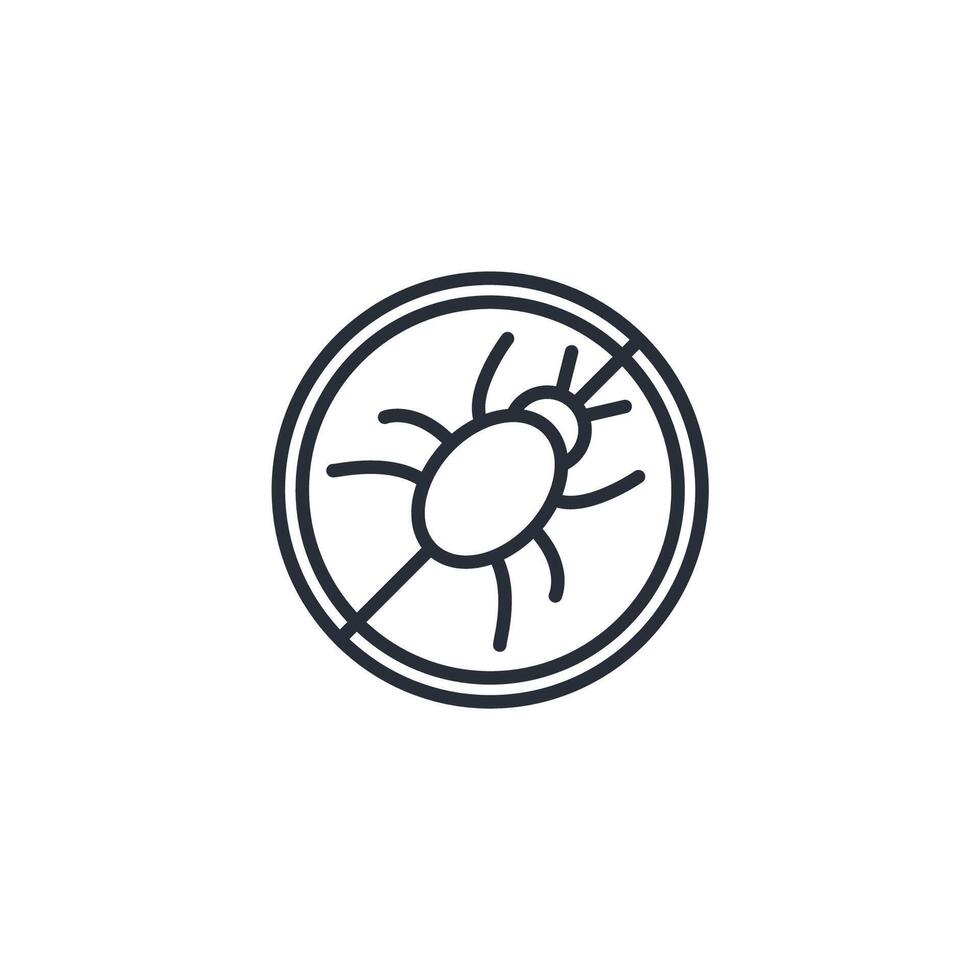 pest control icon. .Editable stroke.linear style sign for use web design,logo.Symbol illustration. vector