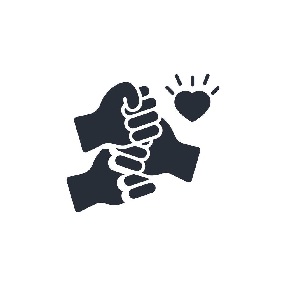 solidarity icon. .Editable stroke.linear style sign for use web design,logo.Symbol illustration. vector