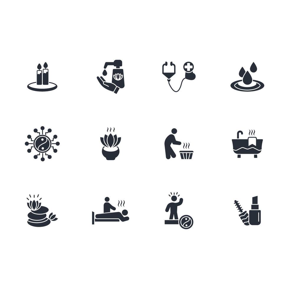 beauty and spa icon set..Editable stroke.linear style sign for use web design,logo.Symbol illustration. vector