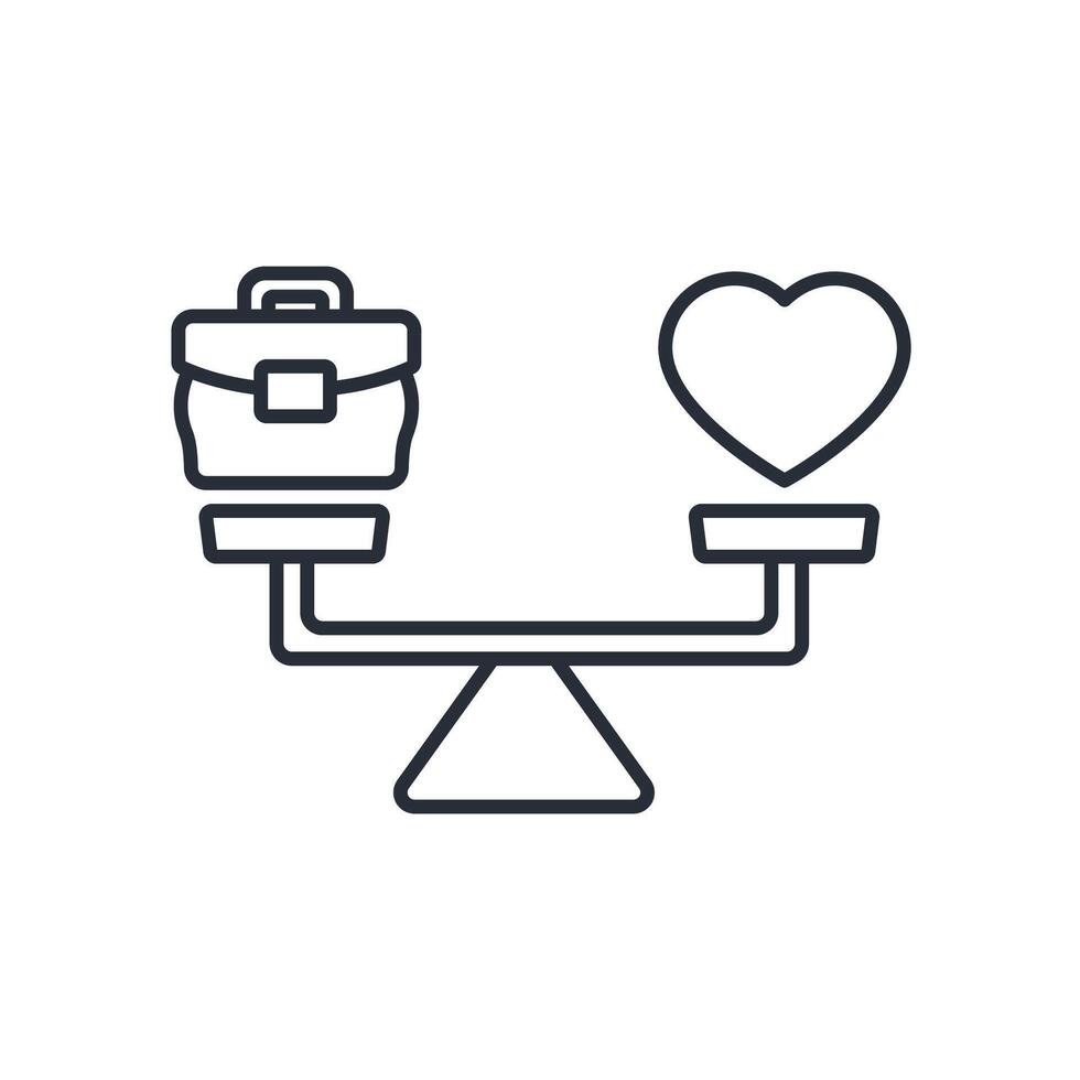 work life balance icon. .Editable stroke.linear style sign for use web design,logo.Symbol illustration. vector