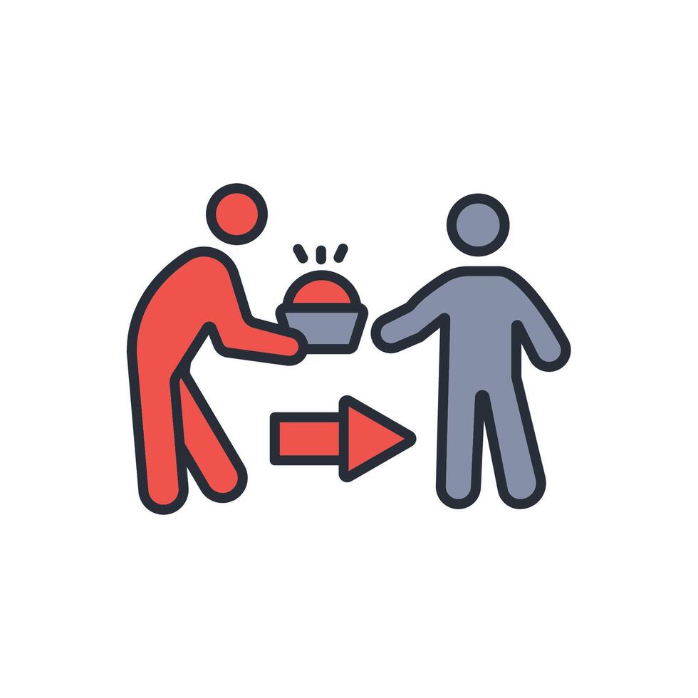 give food icon. .Editable stroke.linear style sign for use web design,logo.Symbol illustration. vector