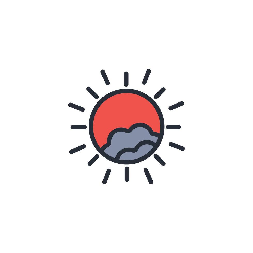 Sun icon. .Editable stroke.linear style sign for use web design,logo.Symbol illustration. vector