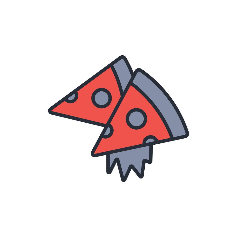 pizza icon. .Editable stroke.linear style sign for use web design,logo.Symbol illustration. vector
