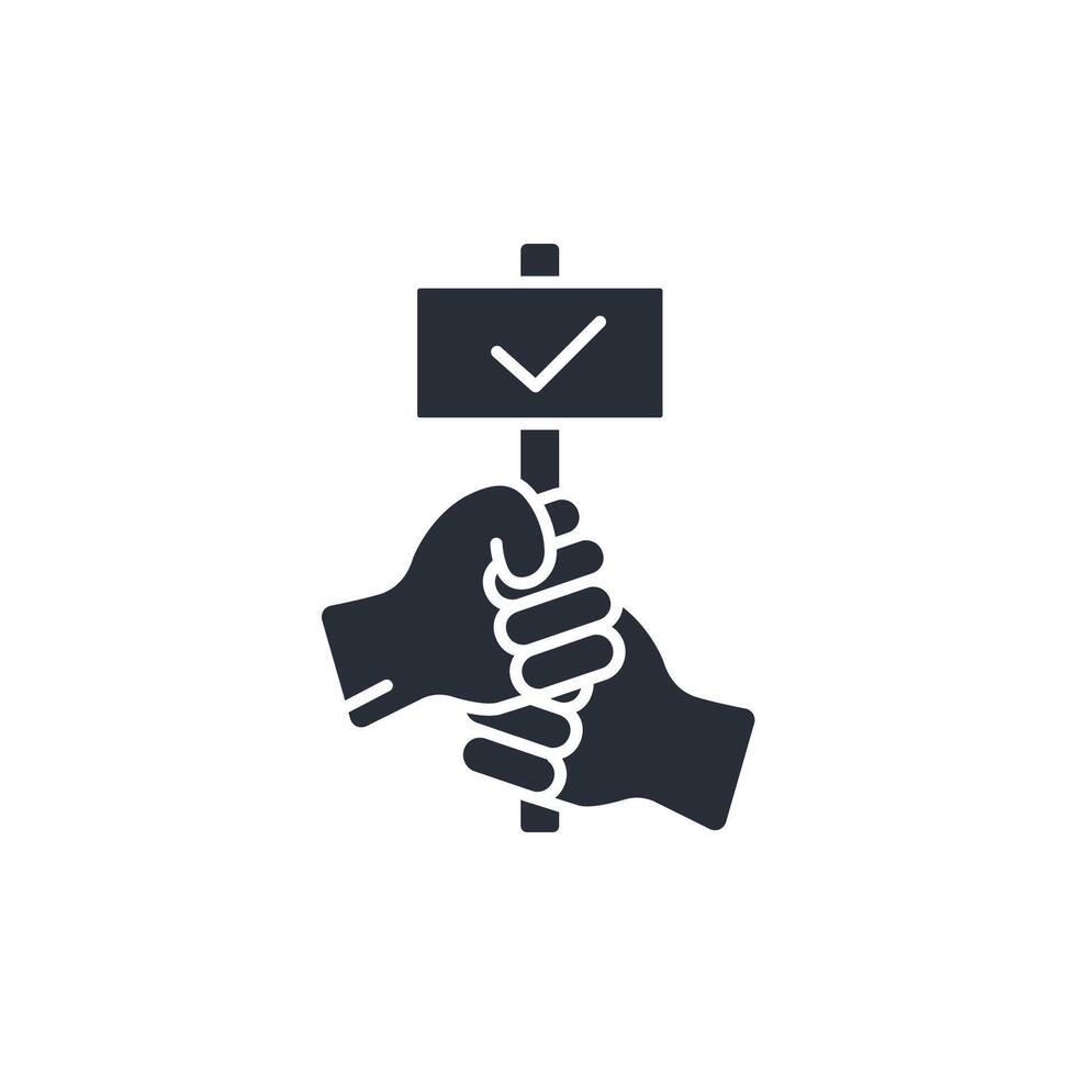 Activism icon. .Editable stroke.linear style sign for use web design,logo.Symbol illustration. vector