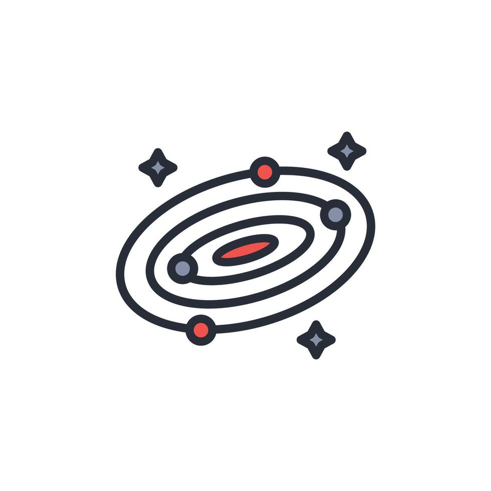 universe icon. .Editable stroke.linear style sign for use web design,logo.Symbol illustration. vector