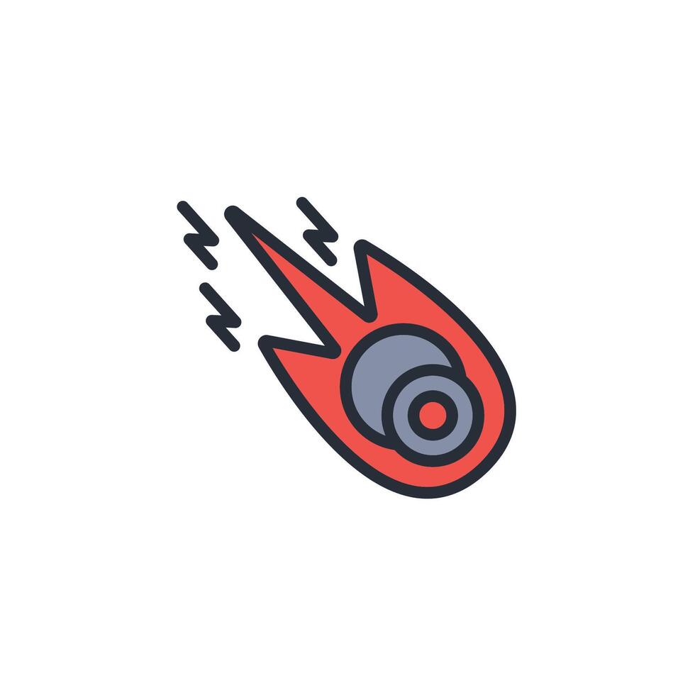 comet icon. .Editable stroke.linear style sign for use web design,logo.Symbol illustration. vector