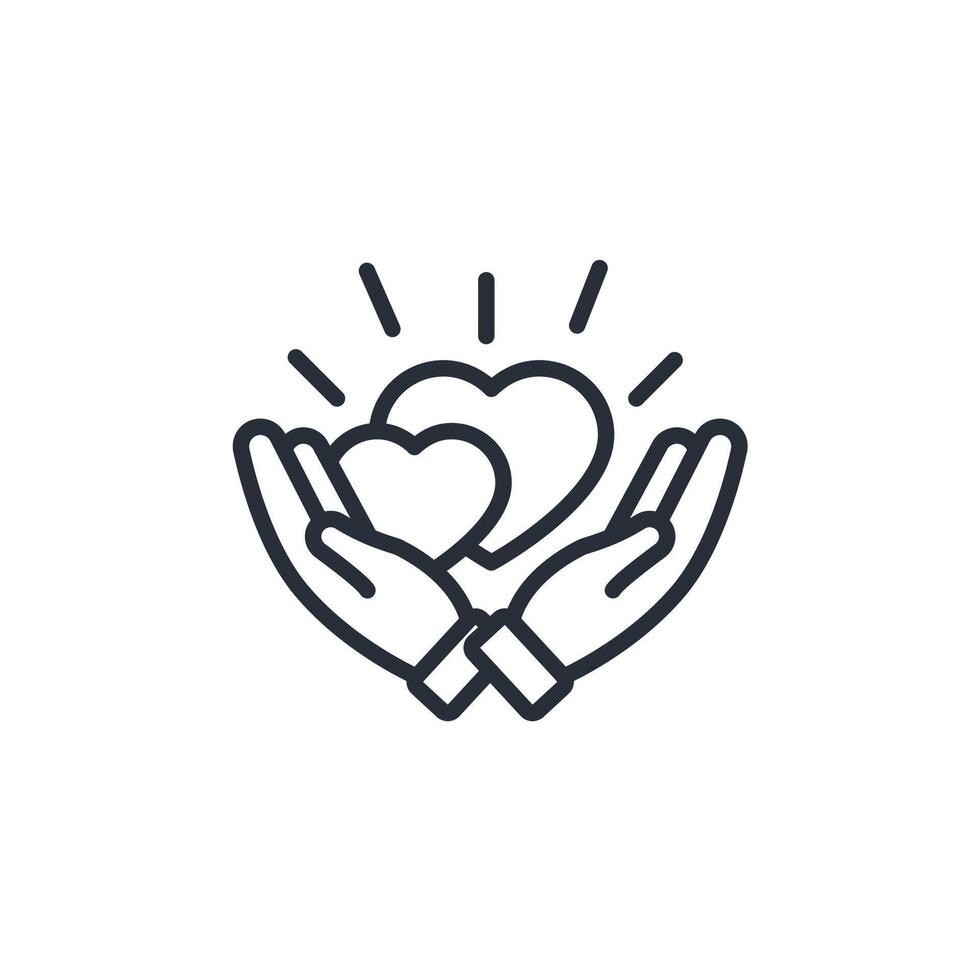 benevolence icon. .Editable stroke.linear style sign for use web design,logo.Symbol illustration. vector