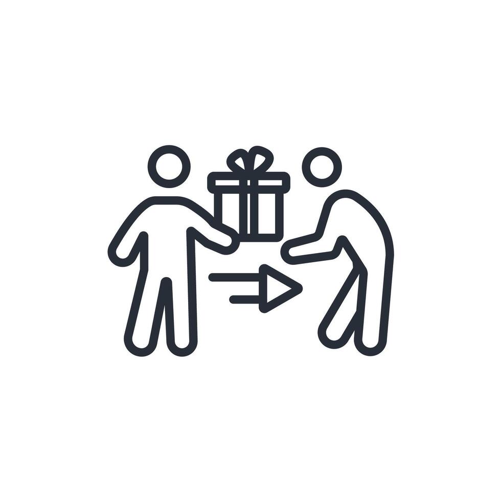selfless icon. .Editable stroke.linear style sign for use web design,logo.Symbol illustration. vector